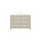 James Martin Vanities 48'' Single Vanity, Sunwashed Oak with Embossed Shagreen w/ 3 CM White Zeus Quartz Top D604-V48-SHG-3WZ - alternate 1
